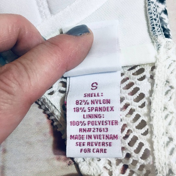 NWT Snakeskin Print & Macrame' Lace Bikini Candies S/XS Bohemian Cruise Vacation - Picture 5 of 10